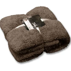 Unique Living Plaid Teddy Taupe - 150x200 cm