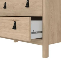 Vitrinekast Dallas Eiken - 79x199x33 cm