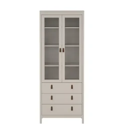 Vitrinekast Dallas Taupe - 79x199x33 cm