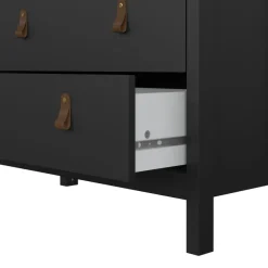 Vitrinekast Dallas Zwart - 79x199x33 cm