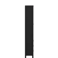 Vitrinekast Dallas Zwart - 79x199x33 cm