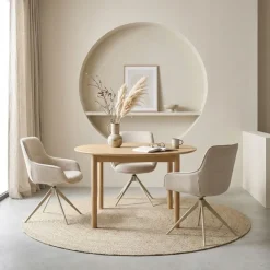Vloerkleed Bellano ST Crème - Ø 200 cm