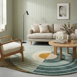 Vloerkleed Fano Girare Groen - Ø 200 cm
