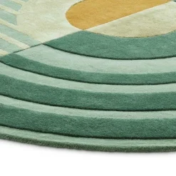 Vloerkleed Fano Girare Groen - Ø 200 cm