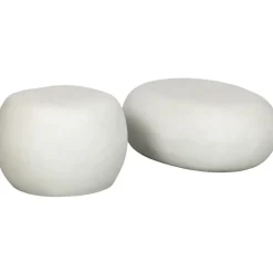 vtwonen Bijzettafel Pebble Wit - 65x49 cm