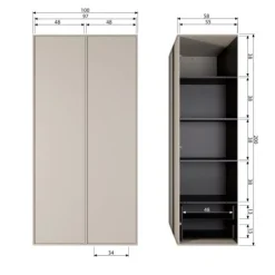 vtwonen Kast Daily Greige - 100x200x58 cm