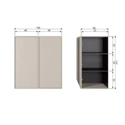 vtwonen Kast Daily Greige - 100x110x58 cm