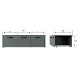 vtwonen Kistbank Stage Groen - 120x36x50 cm