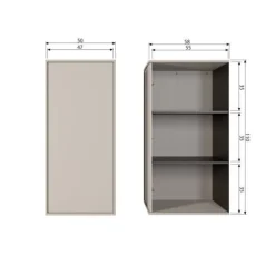 vtwonen Kledingkast Daily Greige - 50x110x58 cm