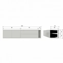 vtwonen TV-meubel Settle Down Dust - 200x45x44 cm