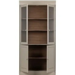 vtwonen Vitrinekast Chow Greige - 105x215x40 cm