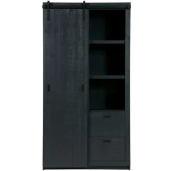 vtwonen Wandkast Barn Zwart - 122x230x37 cm