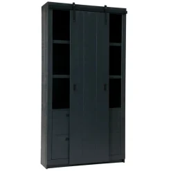 vtwonen Wandkast Barn Zwart - 122x230x37 cm