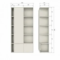 vtwonen Wandkast Settle Down Dust - 108x218x44 cm