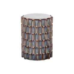 WOOOD Bijzettafel Axu Grijsblauw - Ø 35 cm
