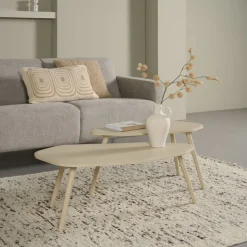 WOOOD Bijzettafel Davina Dust - set 2 stuks