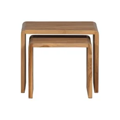 WOOOD Bijzettafel Jasmijn Bruin - set 2 stuks