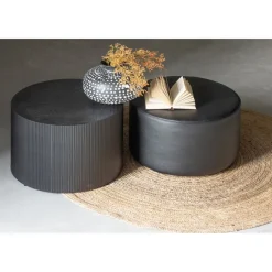 WOOOD Bijzettafel Sanne Zwart - Ø 60 cm
