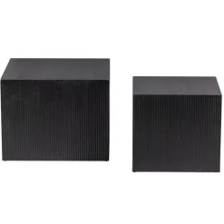 WOOOD Bijzettafel Sanne Zwart - set 2 stuks