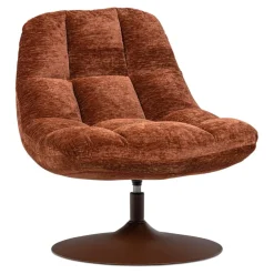 WOOOD Draaifauteuil Elvi Roestbruin