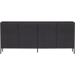 WOOOD Dressoir New Gravure Zwart - 200x85x46 cm