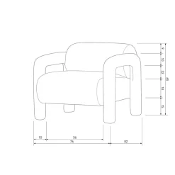 WOOOD Fauteuil Lenny Zand
