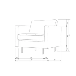 WOOOD Fauteuil Rodeo Zwart