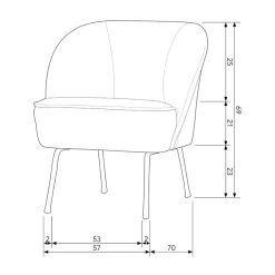 WOOOD Fauteuil Vogue Beige