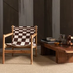 WOOOD Fauteuil Zano Bruin / Naturel