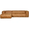WOOOD Hoekbank Bean Links Cognac