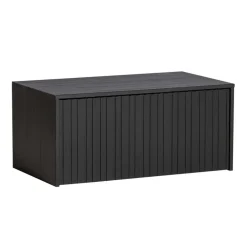 WOOOD Kistbank New Gravure Zwart - 88x50x40 cm
