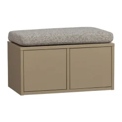 WOOOD Kistbank Turner Mud - 80x47x44 cm