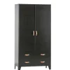 WOOOD Kledingkast Dian Zwart - 94x180x40 cm