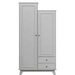 WOOOD Kledingkast Lily Grijs - 98x190x41 cm