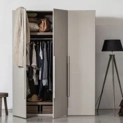 WOOOD Kledingkast Rens Grijs - 165x210x58 cm