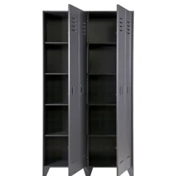WOOOD Lockerkast Stijn Grijs - 103x187x40 cm