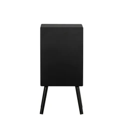 WOOOD Nachtkastje Ozzy Zwart - 36x75x30 cm