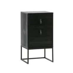 WOOOD Nachtkastje Zola Zwart - 40x74x35 cm