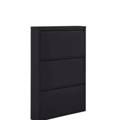 WOOOD Schoenenkast Sabine Zwart - 66x103x16 cm