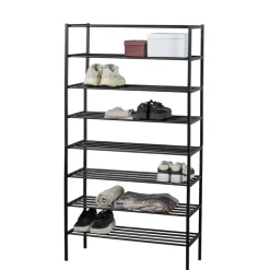 WOOOD Schoenenrek Ferro Zwart - 85x160x35 cm