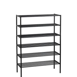 WOOOD Schoenenrek Ferro Zwart - 85x120x35 cm