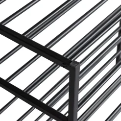 WOOOD Schoenenrek Ferro Zwart - 85x120x35 cm