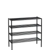 WOOOD Schoenenrek Ferro Zwart - 85x80x35 cm