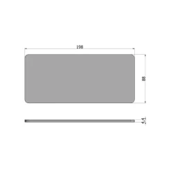 WOOOD Tafelblad Tablo Naturel - 200x90 cm