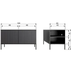WOOOD TV-meubel New Gravure Naturel - 100x56x44 cm