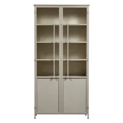 WOOOD Vitrinekast Exhibit XL Zand - 99x200x44 cm