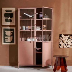 WOOOD Vitrinekast Exhibit Tan - 99x170x44 cm