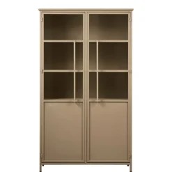 WOOOD Vitrinekast Exhibit Khaki - 99x170x44 cm