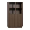WOOOD Vitrinekast Nova Truffel - 102x172x40 cm