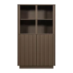 WOOOD Vitrinekast Nova Truffel - 102x172x40 cm